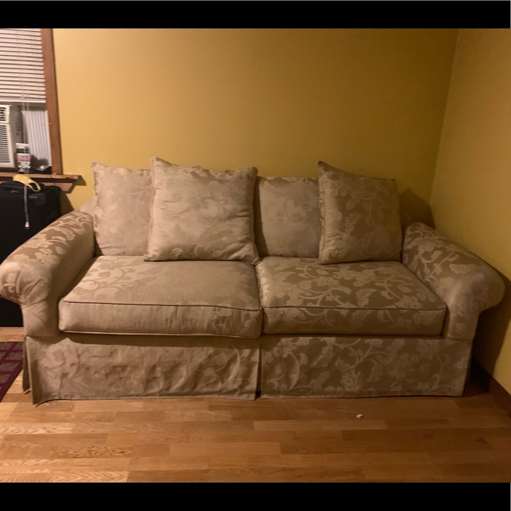 Embroidered Cream color couch